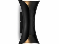 4 x led buiten wandlamp – 10w – 4200k neutraal wit - zwart – ip65 – marvel-10 - afbeelding 2 van  5