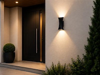 4 x led buiten wandlamp – 10w – 4200k neutraal wit - zwart – ip65 – marvel-10 - afbeelding 3 van  5