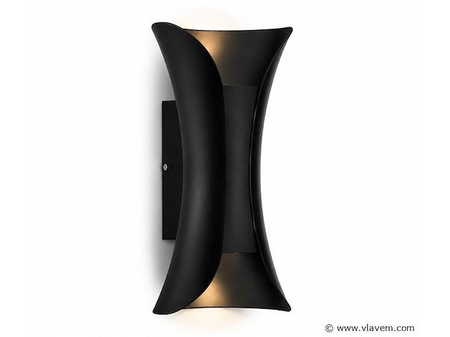 4 x led buiten wandlamp – 10w – 4200k neutraal wit - zwart – ip65 – marvel-10 - afbeelding 2 van  5