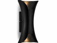 4 x led buiten wandlamp – 10w – 4200k neutraal wit - zwart – ip65 – marvel-10 - afbeelding 2 van  5