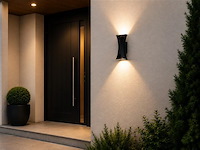4 x led buiten wandlamp – 10w – 4200k neutraal wit - zwart – ip65 – marvel-10 - afbeelding 3 van  5