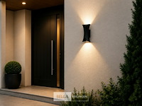 4 x led buiten wandlamp – 10w – 4200k neutraal wit - zwart – ip65 – marvel-10 - afbeelding 4 van  6
