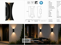 4 x led buiten wandlamp – 10w – 4200k neutraal wit - zwart – ip65 – marvel-10 - afbeelding 6 van  6