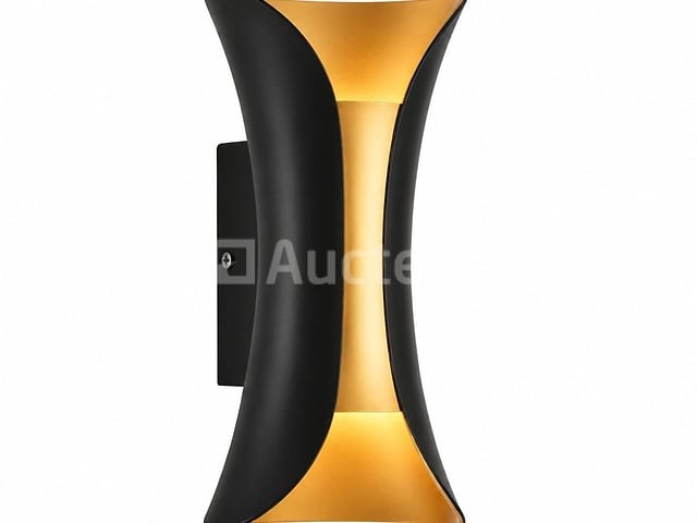 4 x led buiten wandlamp – 10w – 4200k neutraal wit - zwart/goud – ip65 – marvel-10 - afbeelding 1 van  5