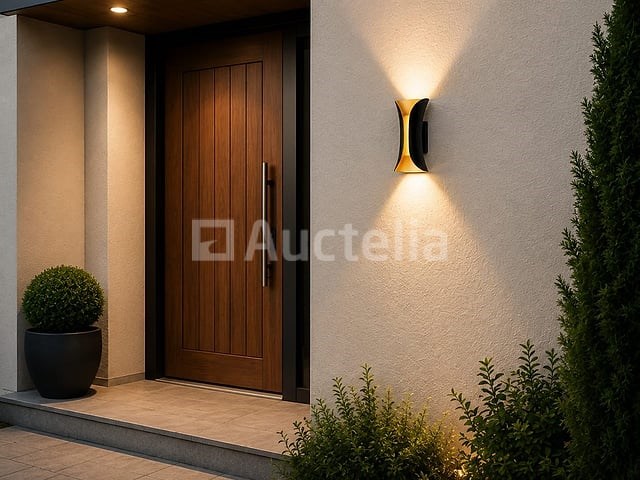 4 x led buiten wandlamp – 10w – 4200k neutraal wit - zwart/goud – ip65 – marvel-10 - afbeelding 5 van  5