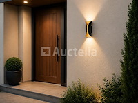 4 x led buiten wandlamp – 10w – 4200k neutraal wit - zwart/goud – ip65 – marvel-10 - afbeelding 5 van  5