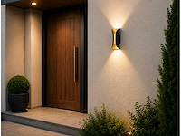 4 x led buiten wandlamp – 10w – 4200k neutraal wit - zwart/goud – ip65 – marvel-10 - afbeelding 14 van  15