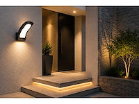 4 x led buiten wandlamp – 15w – 4200k neutraal wit - zwart – ip65 – superb - afbeelding 7 van  13