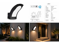4 x led buiten wandlamp – 15w – 4200k neutraal wit - zwart – ip65 – superb - afbeelding 9 van  13