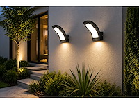 4 x led buiten wandlamp – 15w – 4200k neutraal wit - zwart – ip65 – superb - afbeelding 10 van  13