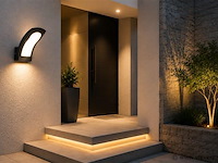 4 x led buiten wandlamp – 15w – 4200k neutraal wit - zwart – ip65 – superb - afbeelding 3 van  5