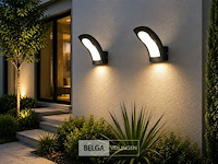 4 x led buiten wandlamp – 15w – 4200k neutraal wit - zwart – ip65 – superb - afbeelding 2 van  6