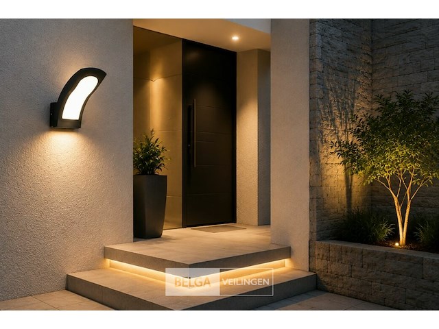 4 x led buiten wandlamp – 15w – 4200k neutraal wit - zwart – ip65 – superb - afbeelding 4 van  6