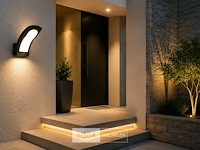 4 x led buiten wandlamp – 15w – 4200k neutraal wit - zwart – ip65 – superb - afbeelding 4 van  6