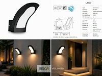 4 x led buiten wandlamp – 15w – 4200k neutraal wit - zwart – ip65 – superb - afbeelding 6 van  6