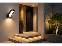 4 x led buiten wandlamp – 15w – 4200k neutraal wit - zwart – ip65 – superb - afbeelding 14 van  15