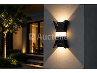 4 x led buiten wandlamp – 17w – 4200k neutraal wit - zwart – ip54 – viper - afbeelding 3 van  5