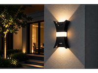4 x led buiten wandlamp – 17w – 4200k neutraal wit - zwart – ip54 – viper - afbeelding 5 van  15