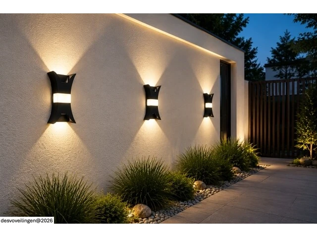 4 x led buiten wandlamp – 17w – 4200k neutraal wit - zwart – ip54 – viper - afbeelding 2 van  6