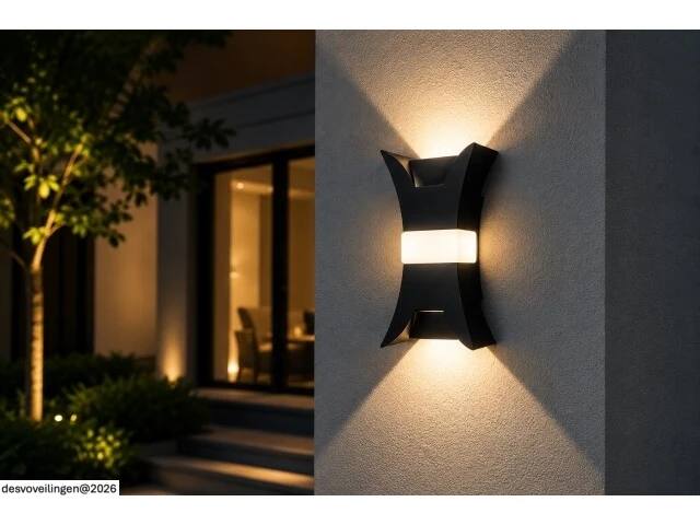 4 x led buiten wandlamp – 17w – 4200k neutraal wit - zwart – ip54 – viper - afbeelding 4 van  6