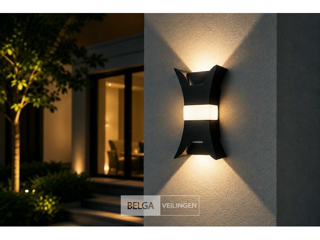 4 x led buiten wandlamp – 17w – 4200k neutraal wit - zwart – ip54 – viper - afbeelding 4 van  6