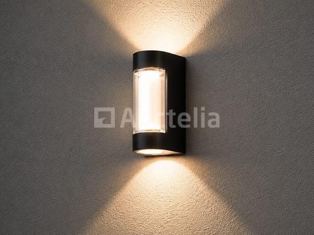 4 x led buiten wandlamp – 6w – 4200k neutraal wit - zwart – ip65 – vector-6 - afbeelding 4 van  5