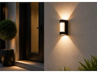 4 x led buiten wandlamp – 6w – 4200k neutraal wit - zwart – ip65 – vector-6