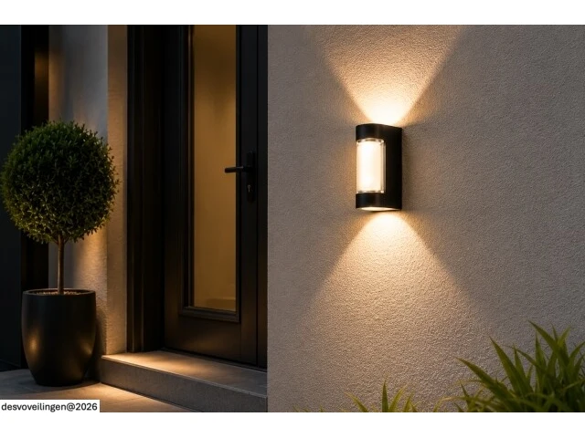 4 x led buiten wandlamp – 6w – 4200k neutraal wit - zwart – ip65 – vector-6 - afbeelding 2 van  6