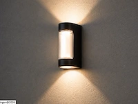 4 x led buiten wandlamp – 6w – 4200k neutraal wit - zwart – ip65 – vector-6 - afbeelding 4 van  6