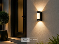 4 x led buiten wandlamp – 6w – 4200k neutraal wit - zwart – ip65 – vector-6 - afbeelding 2 van  6