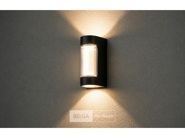 4 x led buiten wandlamp – 6w – 4200k neutraal wit - zwart – ip65 – vector-6 - afbeelding 4 van  6