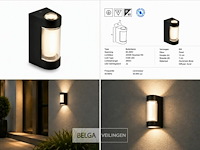 4 x led buiten wandlamp – 6w – 4200k neutraal wit - zwart – ip65 – vector-6 - afbeelding 6 van  6