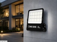4 x led floodlight 200w – 6400k koud wit - zwart – ip65 – borneo-200 - afbeelding 2 van  6