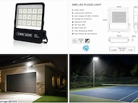 4 x led floodlight 200w – 6400k koud wit - zwart – ip65 – borneo-200 - afbeelding 6 van  6