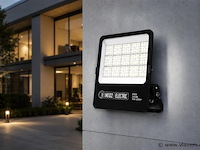 4 x led floodlight 200w – 6400k koud wit - zwart – ip65 – borneo-200