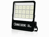 4 x led floodlight 200w – 6400k koud wit - zwart – ip65 – borneo-200 - afbeelding 3 van  6