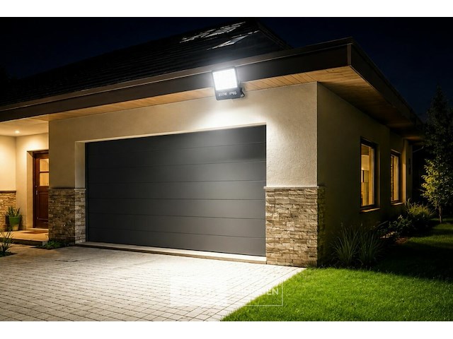 4 x led floodlight 200w – 6400k koud wit - zwart – ip65 – borneo-200 - afbeelding 4 van  6