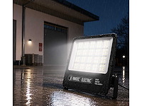 4 x led floodlight 300w – 6400k koud wit - zwart – ip65 – borneo-300 - afbeelding 1 van  3
