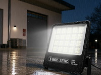 4 x led floodlight 300w – 6400k koud wit - zwart – ip65 – borneo-300 - afbeelding 2 van  6
