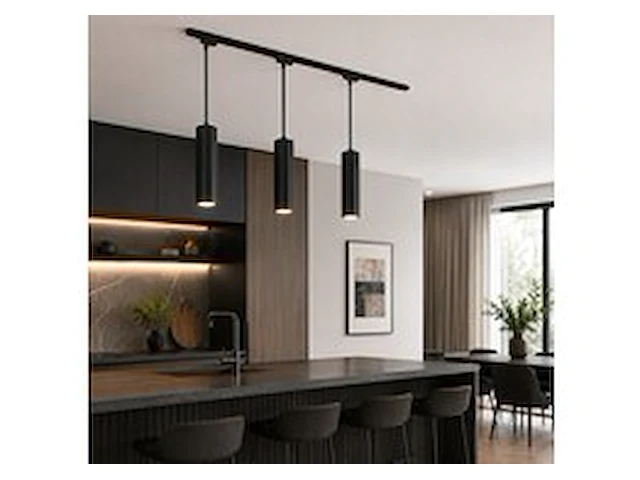 4 x led hangspot voor magnetische rail – 48v – 20w – 3000k warm wit - afbeelding 1 van  6