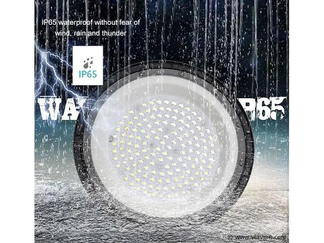 4 x led highbay ufo – 250w – 6500k koud wit – ip65 – agree-250 - afbeelding 1 van  5