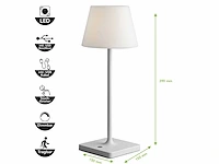 4 x led jammin oplaadbare tafellampen wit - afbeelding 4 van  7