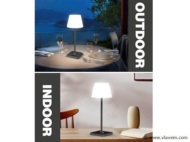 4 x led jammin oplaadbare tafellampen zwart/wit - afbeelding 3 van  8