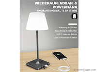 4 x led jammin oplaadbare tafellampen zwart/wit - afbeelding 5 van  8