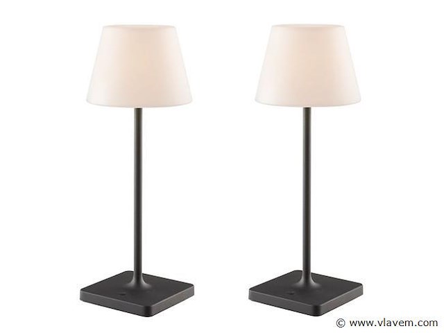 4 x led jammin oplaadbare tafellampen zwart/wit - afbeelding 1 van  9