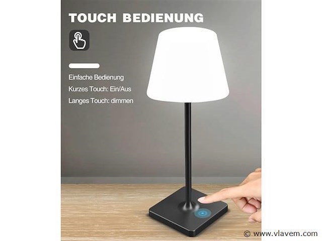 4 x led jammin oplaadbare tafellampen zwart/wit - afbeelding 6 van  9