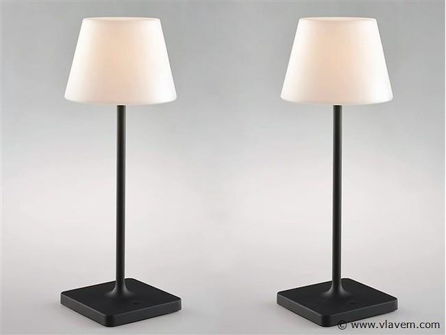 4 x led jammin oplaadbare tafellampen zwart/wit - afbeelding 1 van  10