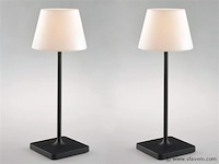 4 x led jammin oplaadbare tafellampen zwart/wit - afbeelding 1 van  10