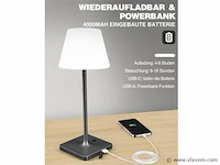 4 x led jammin oplaadbare tafellampen zwart/wit - afbeelding 2 van  10