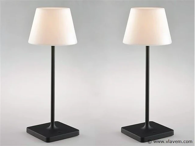 4 x led jammin oplaadbare tafellampen zwart/wit - afbeelding 1 van  10
